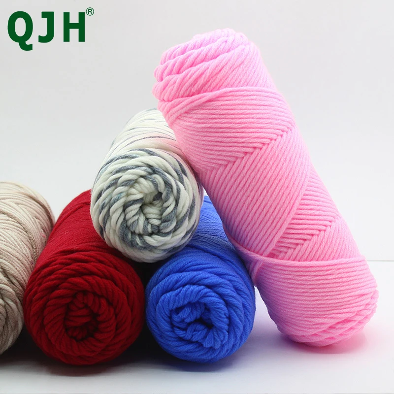 NEW 100g/pcs Natural Soft Silk Milk Cotton Yarn Thick For Knitting Lover Scarves Wool crochet yarn weave thread | Дом и сад