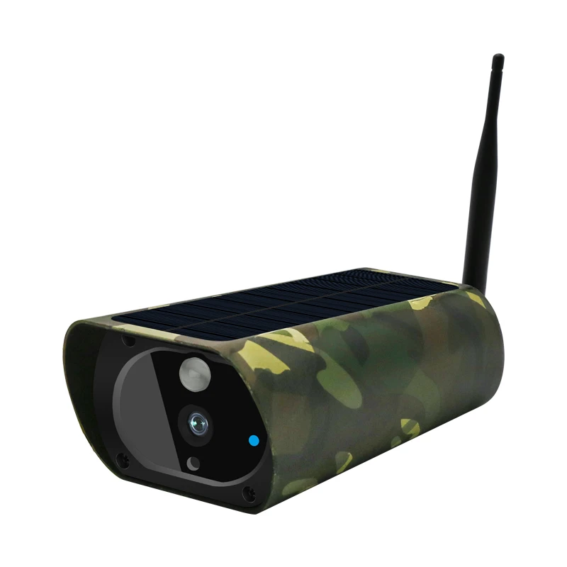 PDDHKK Camouflage 2.4G WIFI Solar Hunting Camera 15m Night Vision Waterproof Surveillance Camera Photo Traps HD Video Recording - Цвет: WIFI-Cammouflage