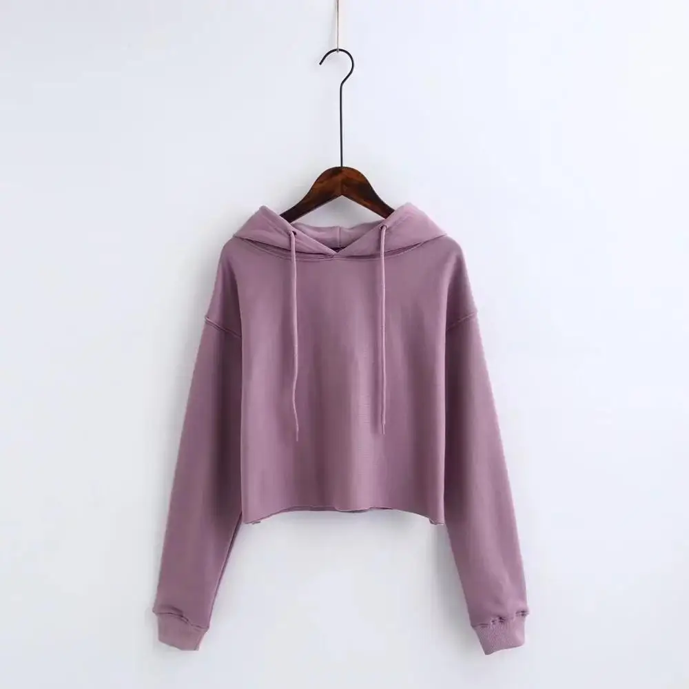 

Russia Free shipping Autumn and winter fashion hot style loose-fitting hoodie, long sleeves, high waist and short crop hoodie