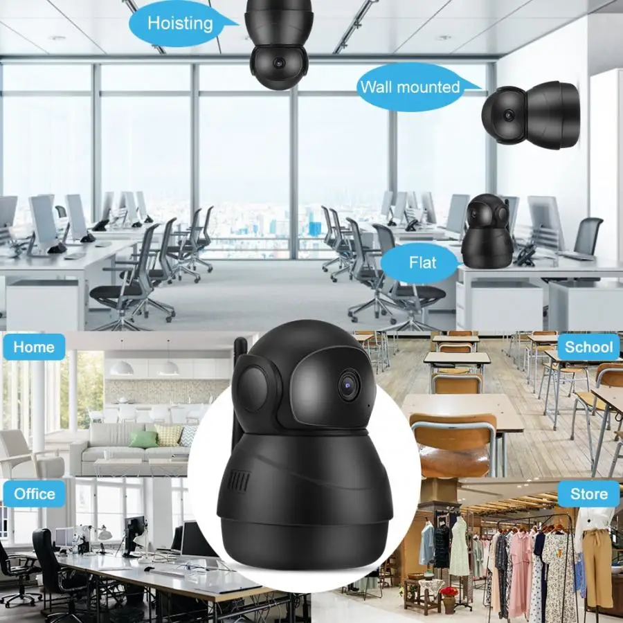 Камера Безопасности 2-Way Интерком Крытый Babycam 6 IR светодиодный 1080P WiFi PTZ IP камера черный 110-240 В