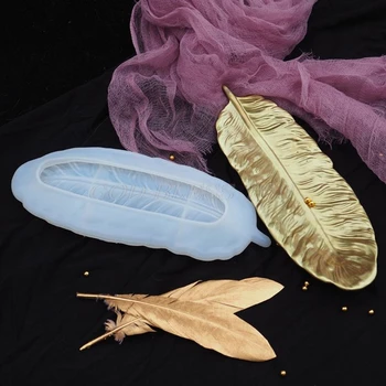 

Angel Wing Tray Silicone Jewelry Resin Mold Large Feather Dishes Plate DIY Mold Drop Shipping