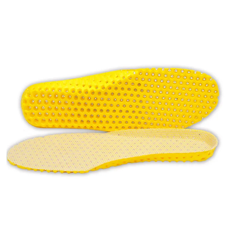 Yellow 1 пара кроссовок, толстые стельки для ухода за ногами, пятки, спортивные стельки для бега, амортизирующие стельки, ортопедические стельки - Цвет: Yellow