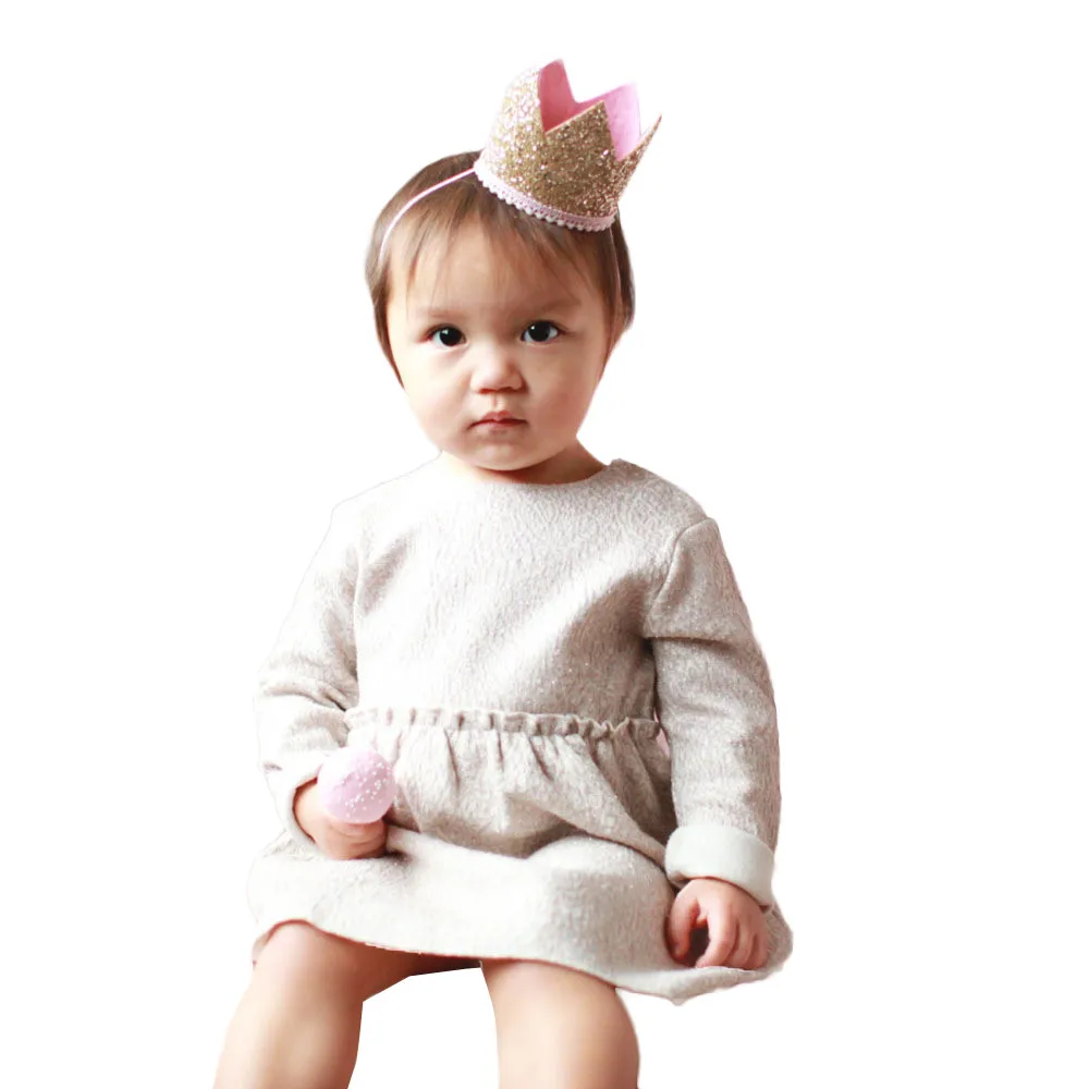  Baby Rose Flower Crown Headband Baby sequin crown hair band Lovely Kids Birthday Gift Photo Prop Hair Accessories