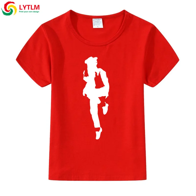 LYTLM Майкл Джексон, Thriller футболка детская одежда футболка Enfant XXX Одежда для девочек в возрасте от года до трёх, топы для маленьких мальчиков, футболка Kleding, Meisjes - Цвет: DX LYCRA Red