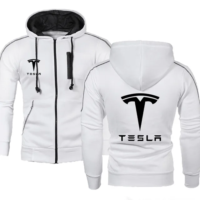 

2020 New Spring Autumn Fashion Men Hoodie Tesla Car Logo Print High Quality Cotton Sweatshir 6 Colors