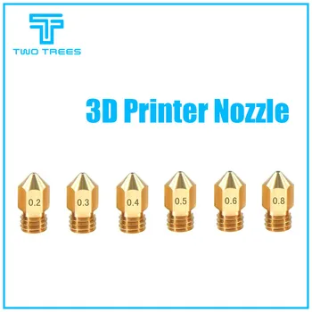 

TWO TREES MK8 Nozzle 0.4mm 0.3mm 0.2mm 0.5mm Copper 3D Printer Extruder Threaded 1.75mm Filament Head Brass Nozzle for Ender 3