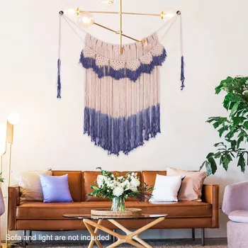 

Gallery Living Room With Tassels Home Decoration Woven Tapestry Apartment Macrame Curtain Wall Hanging Bedroom Cotton Thread