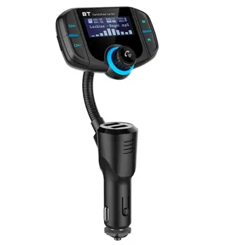 

50pcs QC3.0 FM Transmitter Bluetooth FM 2 Port Quick Charge Charger Handsfree Car Kit MP3 Player BT70