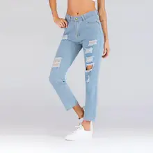 Женские джинсы, штаны, модные однотонные свободные длинные джинсы на пуговицах, джинсовые шаровары брюки ковбоя Mujer#2S24