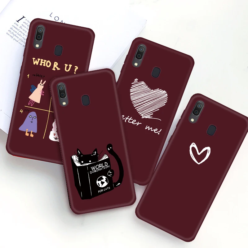 Мягкий силиконовый чехол для телефона Samsung Galaxy A70 A60 A50 A40 A30 A20 A10 Cat TPU M40 M30 M10 M20 A7