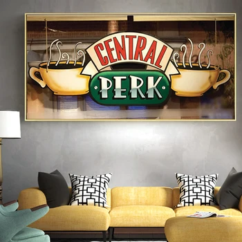 

Central Perk Cafe Canvas Painting Friends TV Show Posters and Prints Scandinavian Wall Art Picture for Living Room Cuadros Decor