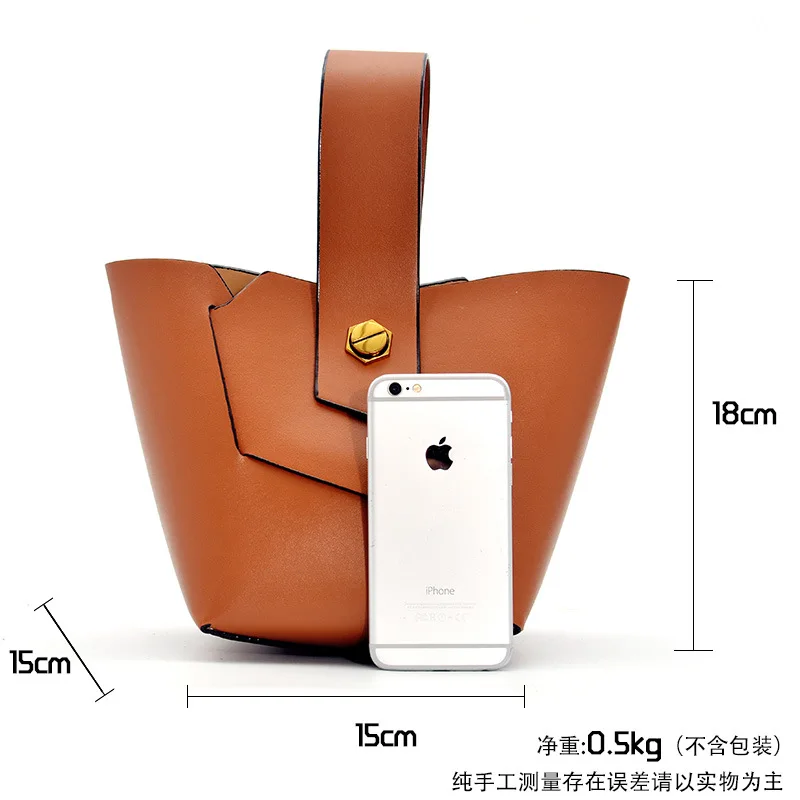 

Customizable Practical Europe And America Different Size Bags Chain Hand Bucket Bag Chain Hexagonal Metal Nail Single-shoulder B