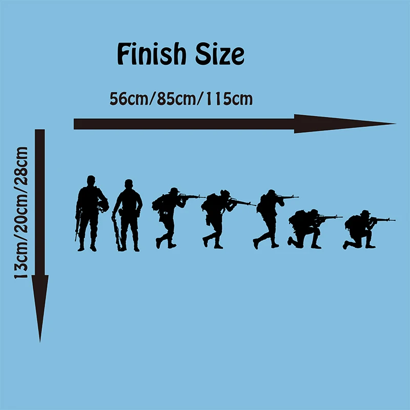 Personalized Army Soldiers for Decorating Boys Bedroom or Playroom Boy Name Wall Decals Vinyl Decor