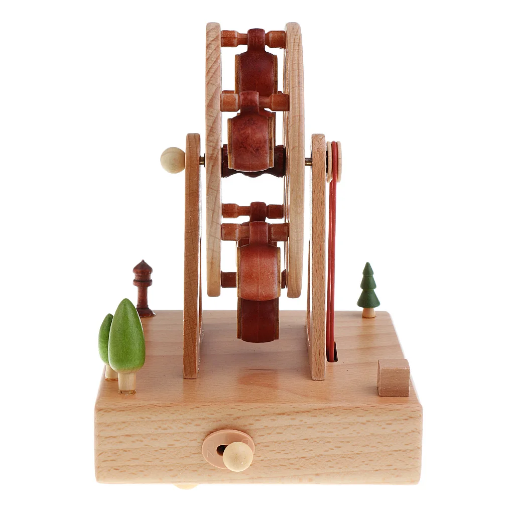 Wood Musical Box Customized Gift for Friends Lover Children - Plays ''Castle In The Sky'' Song