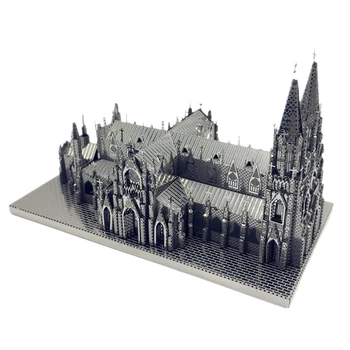 

Retail MODEL 3D Puzzle Metal Assembly Model Cathedral Model Kits DIY 3D Cut Jigsaw Toy Creative Toys