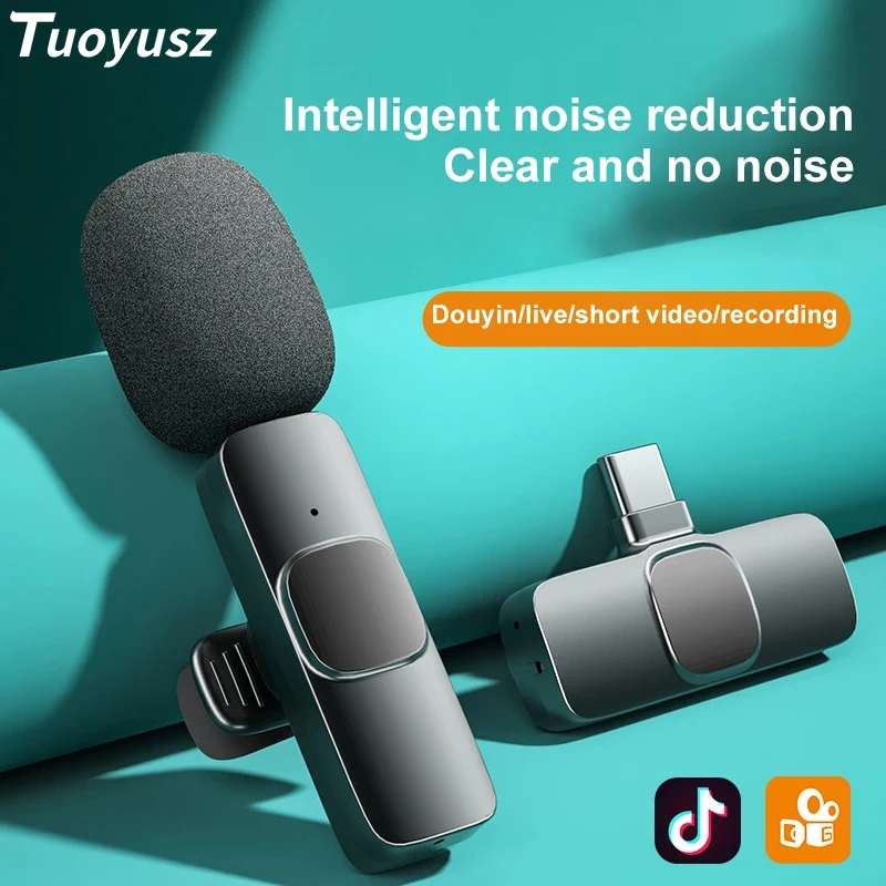 Wireless Microphone Reverberation Effect Denoise Mini Typec K9k8