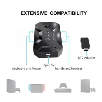 

Portable Mobile Gaming Keyboard Mouse Converter Adapter For IOS / Android Device Tablet Mobile Phone Keyboard Mouse Adapter