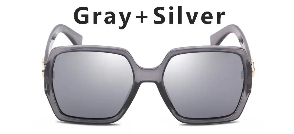 Роскошные поляризованные Большие женские очки Брендовые дизайнерские женские квадратные солнцезащитные очки для вождения для женщин UV400 Gafas аксессуары - Цвет линз: C6
