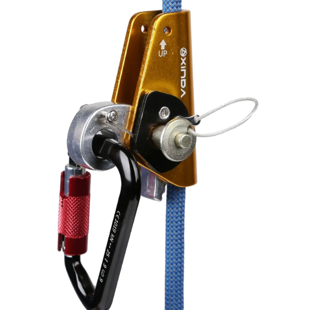 22KN Fall Arrest Rope Grab Protecta Ascender for Outdoor Climbing Tree Surgeon Mountaineering Camping Hiking Climbing Accessory