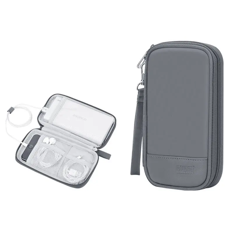 

Men's Single Layer Waterproof Nylon Charging Cable Headphone Mobile Accessories Travel Storage Bag Portable Mini Travel Bags