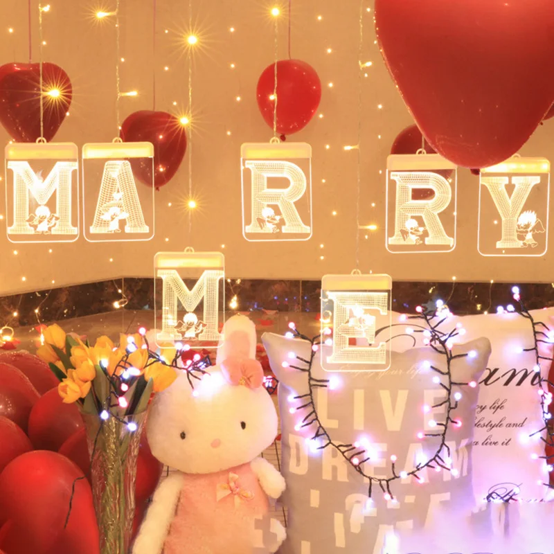 Huiran LOVE Marry Me USB подвесной светильник в деревенском стиле для свадебных торжеств декор для свадебных торжеств Свадебный декор для свадебных торжеств