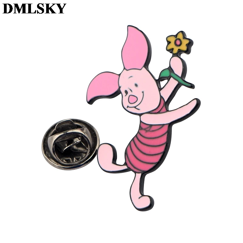 DMLSKY Pig милые булавки металлический значок мультяшный персонаж креативные булавки значок на рюкзаке булавки броши для одежды булавки для галстука M3948