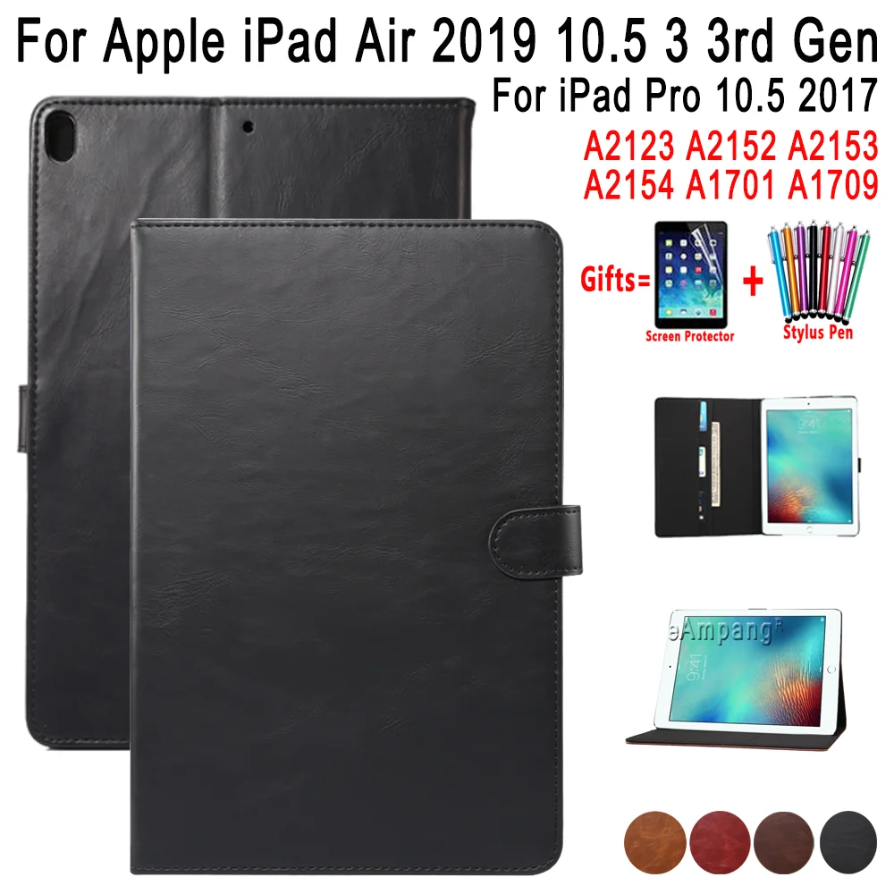 Чехол для iPad Air 2019 10 5 3 3-го поколения Pro умный чехол премиум-класса Кожаный