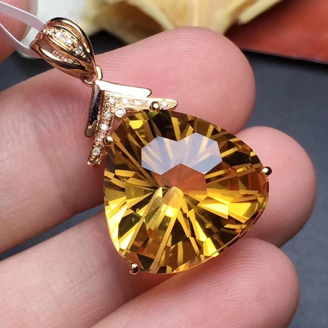 Love Lily and Chloe Gold Citrine Necklace Teardrop Citrine Crystal Gold  India | Ubuy