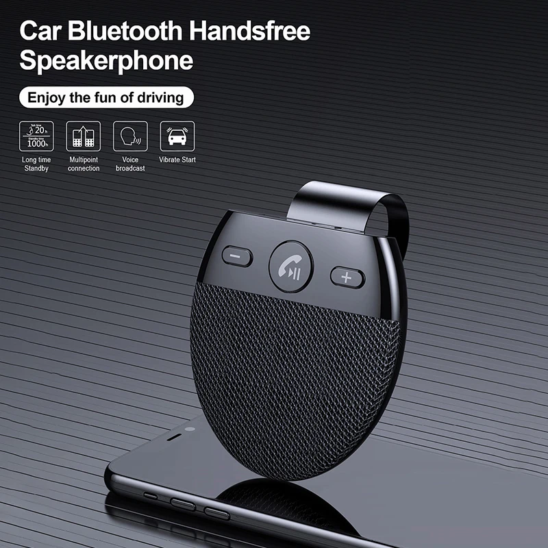 Беспроводная автомобильная система громкой связи Bluetooth V5.0 автомобильный