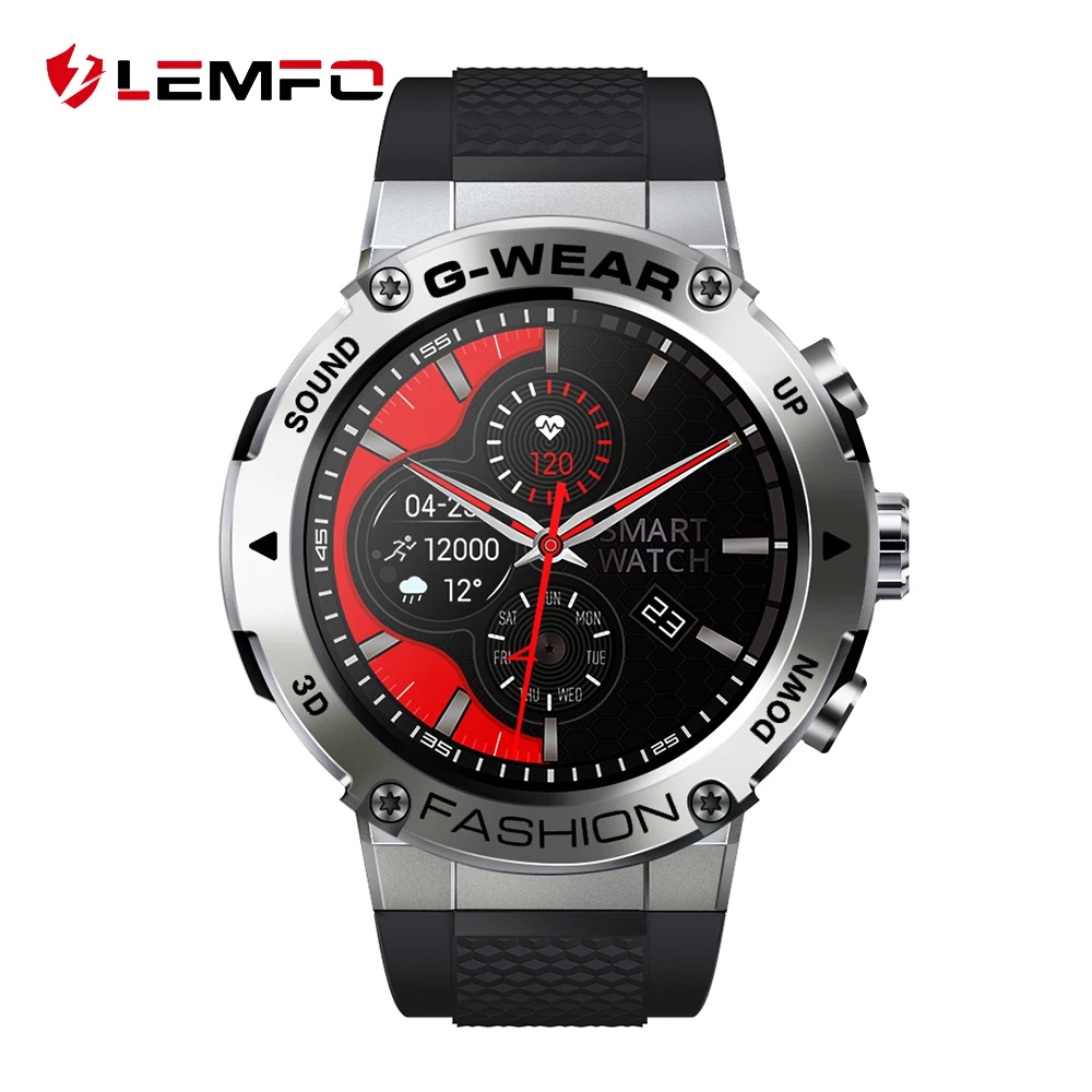 LEMFO Sport Smart Watch Мужчины 360 HD Экран Bluetooth Call DIY Face Smartwatch 2021 для Android IOS 20 дней в режиме