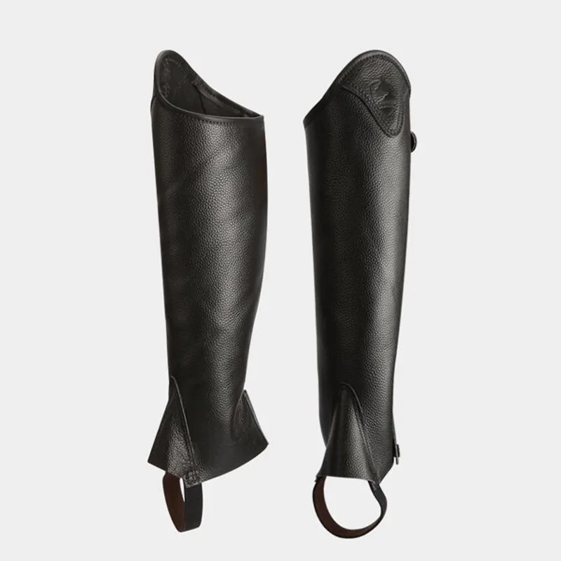 Leather half-chaps for men and women comfortable breathable Knight equipment Protect knight leg horse riding protectors