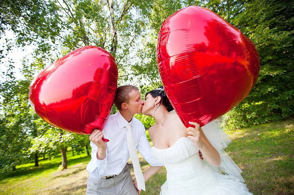 75 см сердце Форма Алюминий надувные Love фольгированный шар День Святого Валентина, свадьбы, дня рождения, Юбилей вечерние декор для взрослых для праздника Вечерние