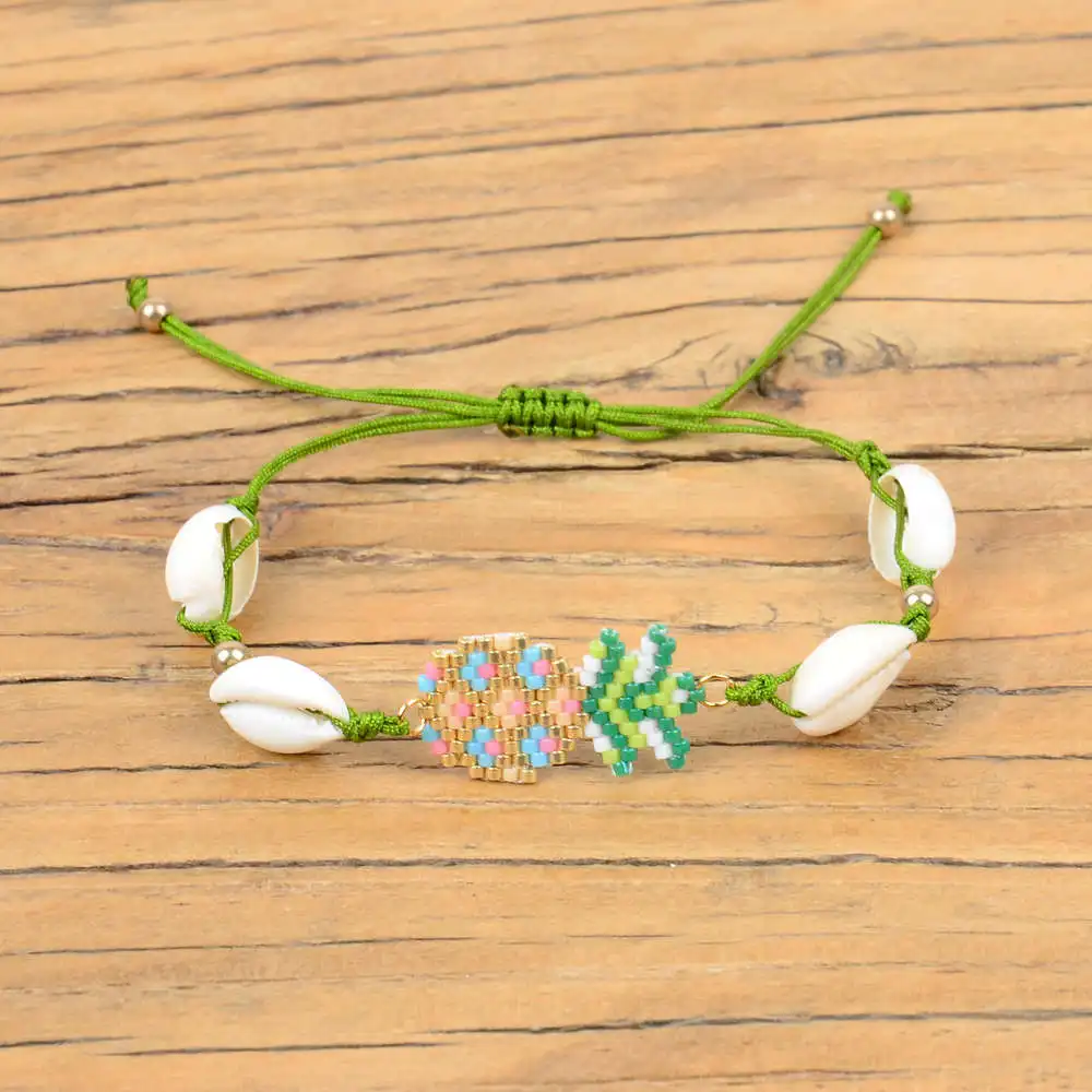 Go2boho браслет ананас для женщин Boho Shell браслет ювелирные изделия Delica Miyuki Pulseras Mujer дружба ручной работы Bileklik