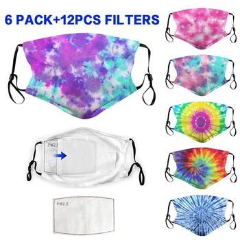 

6pc Cloth Polyester Washable The Weather Anti- Reusable Mouth Face Masks Cover Anti-dust, Anti-smoke Mask Respirator Keep Warm