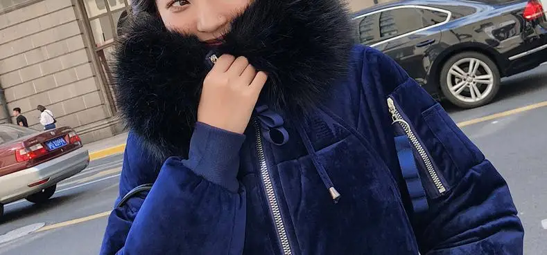 Winter New Women Medium Length Down Jacket Fashion Thick Hooded Fur Collar Parka Female Warm Long Parkas Plus SizeCA6527