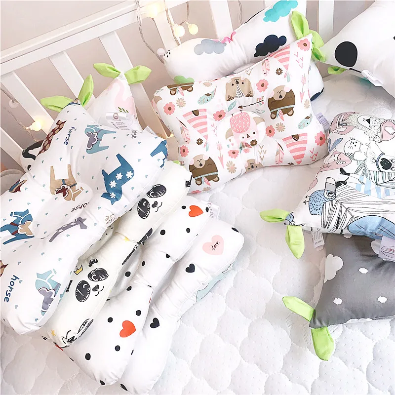 Newborn Baby Sleeping Concave Shaping Pillow Cotton Cute Soft Breathable Pillow Anti-heading Correcting Headrest Baby Pillows (5)