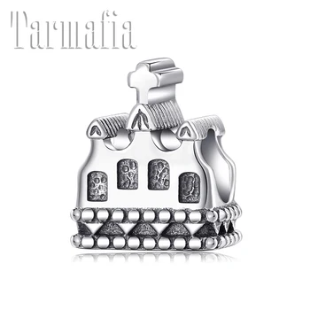 

Hot 925 Sterling Silver Fairy Tales Princess's castle Charm Beads Fit Original European Charm Bracelet Fine Jewelry making Women
