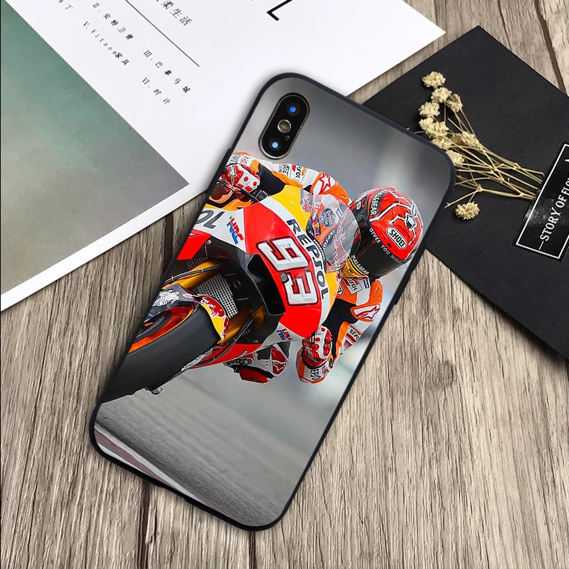 Марка Маркес Moto Gp 93 мягкий силиконовый черный чехол для телефона чехол для iPhone 5 5S SE 6 plus 7 8 plus X XR XS Max 11 PRO Max - Цвет: H19080409-10.jpg