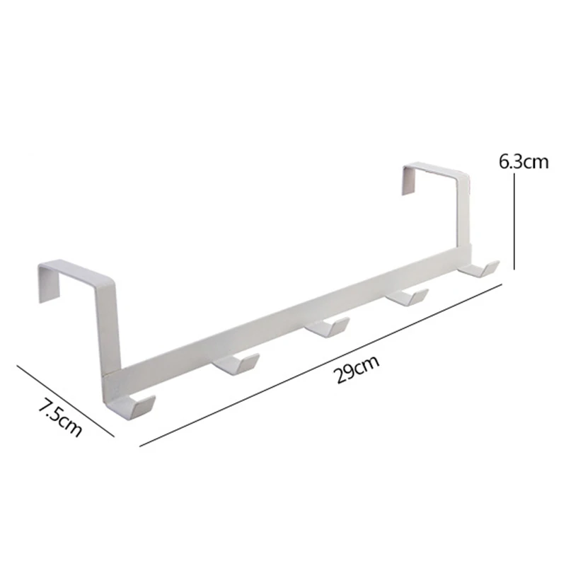 buy Bedroom Hook Rack Door Back Iron Storage Holder Hat Clothes Kitchen Space saving 29*7.5*6.3cm