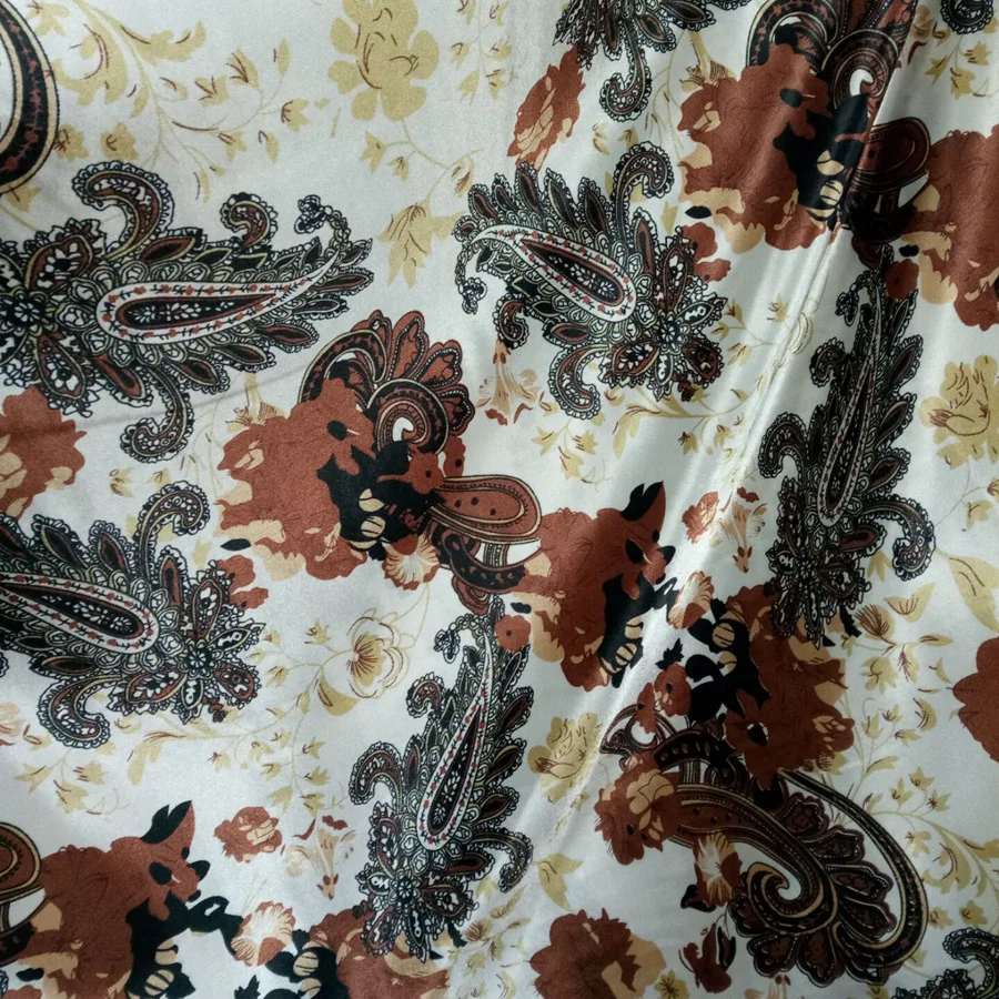 A Hawaii Style Satin fabric craft Soft glossy DIY Lining Material craft Polyester Charmeuse Fabric - Цвет: A