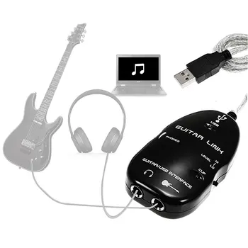 

Usb Guitar Effector Interface Link Audio Cable External Sound Card Computer Recording Cable USB Guitar Audio Sounder Player
