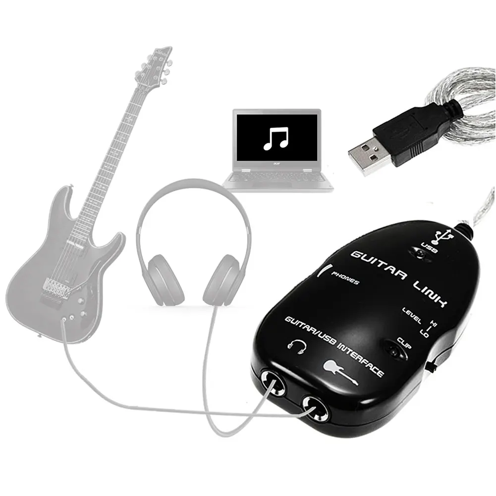 Звуковой интерфейс для гитары Usb кабель передачи звука на внешнюю звуковую карту