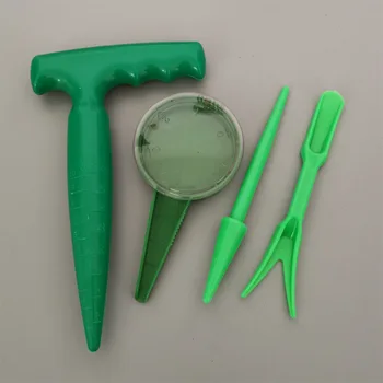 

4PCS Durable Garden Succulent Kit Adjustable Sowing Machine Seedling Transplanter Perforator Seeder and Fleshy Plants Cutter