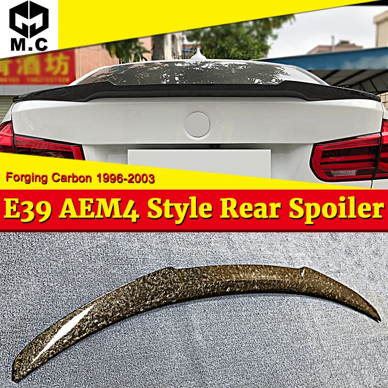 

For BMW E39 Rear Trunk spoiler Tail High kich AEM4 Style Forging Carbon Fiber 5-series 525i 530i 540i 545i Wings Spoiler 1996-03