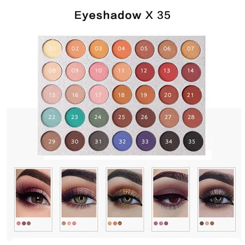 

35 Colors Pressed Powder Eyeshadow Beauty Glazed Cosmetics Powder Beauty LK