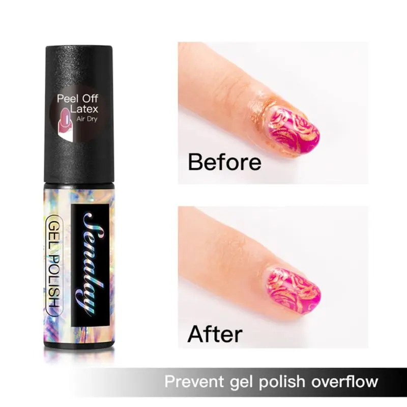 Anti-overflow Glue Peel Off Nail Polish Edge Protection Anti-freezing Art Latex 50JF | Красота и здоровье