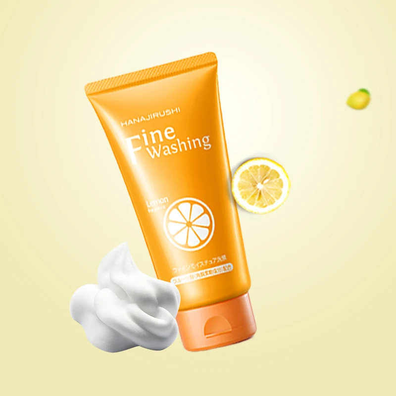 HANAJIRUSHI Vitamin C Facial Cleanser Whitening Moisturizing Brightening Face Wash Skin Care Deep Cleansing Pores Care 120g