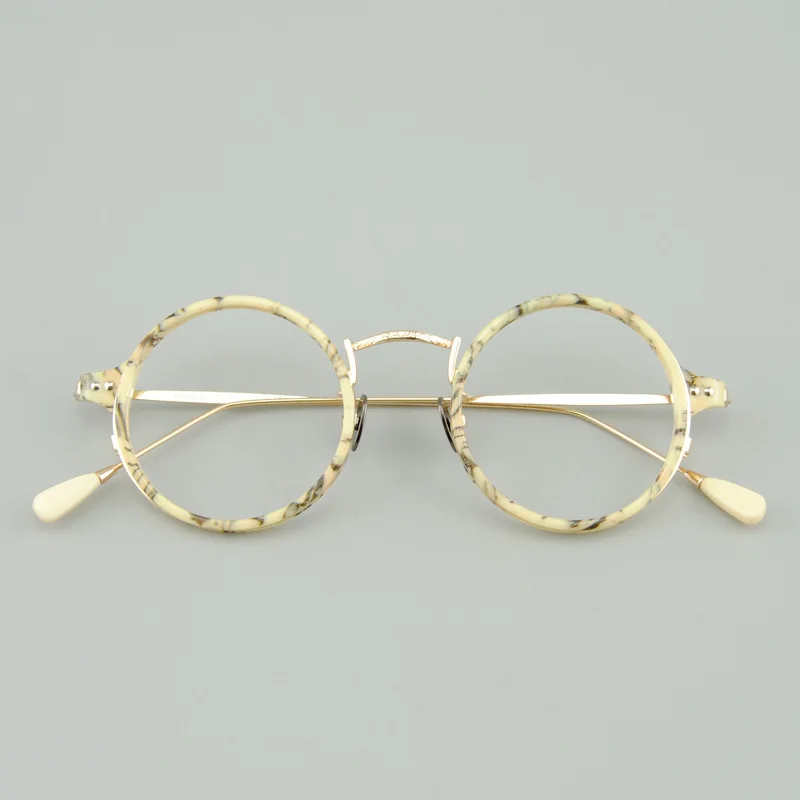 TR90 оправа для очков, мужские винтажные круглые очки по рецепту, женские оптические очки для близорукости, ретро очки с прозрачными линзами, корейские - Цвет оправы: Milky White