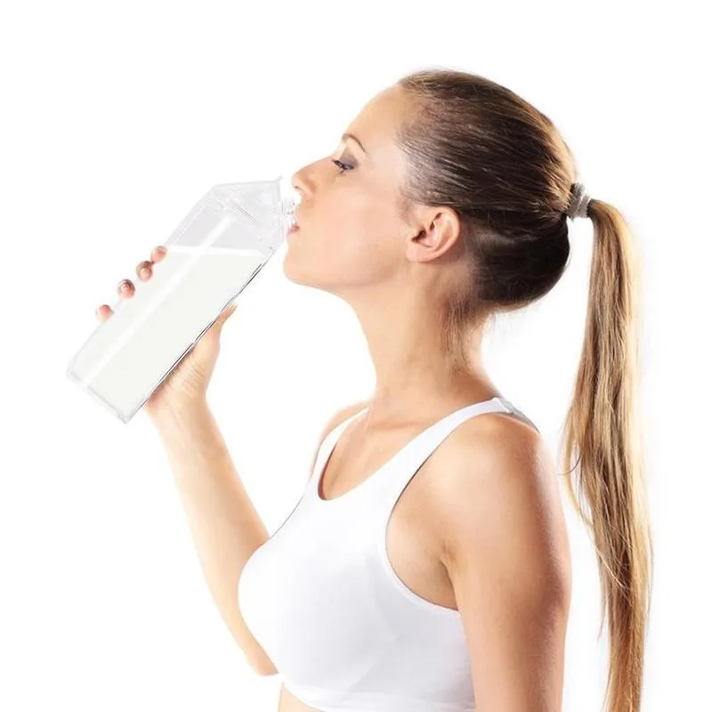 0.5L Creative Transparent Milk Water Bottle Outdoor Climbing Camping Leakproof Drinkware Children Reusable Shaker Cup Jug Bottle