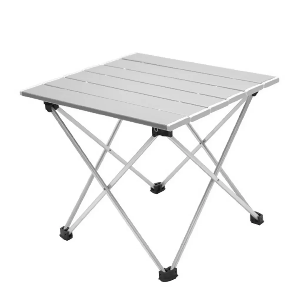 Portable Folding Aluminum Roll Up Table Lightweight Outdoor Camping Picnic Simple Furniture Camping Table Tea Table